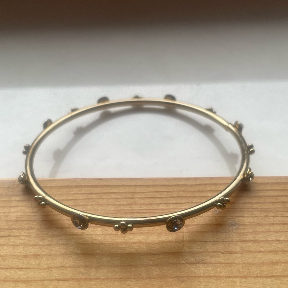 Indian rhinestone bangle layer bracelet cuff